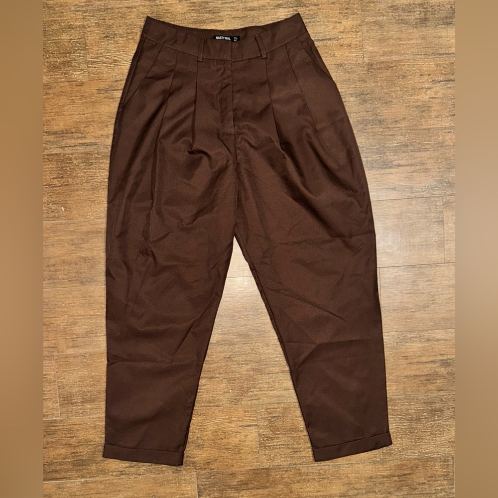 Nasty Gal Women’s Chocolate Brown Cropped Dress Pants